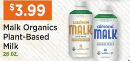 Heinen's Malk Organics Plant-Based Milk offer