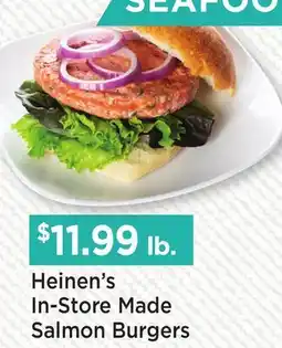 Heinen's Heinen's In-Store Made Salmon Burgers offer