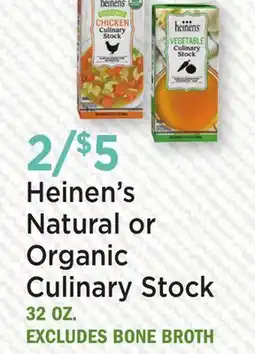 Heinen's Heinen's Natural or Organic Culinary Stock offer