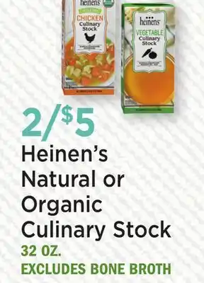 Heinen's Heinen's Natural or Organic Culinary Stock offer