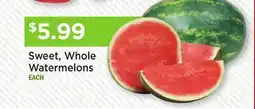 Heinen's Sweet, Whole Watermelons offer