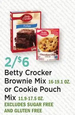 Heinen's Betty Crocker Brownie Mix 16-19.1 OZ. or Cookie Pouch Mix 11.9-17.5 OZ offer