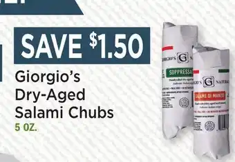 Heinen's Giorgio's Dry-Aged Salami Chubs offer