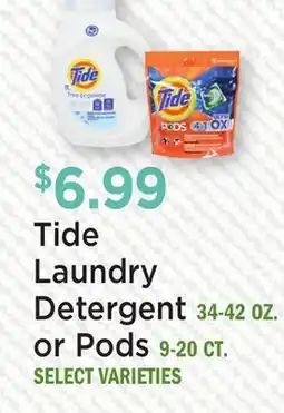 Heinen's Tide Laundry Detergent 34-42 OZ. or Pods 9-20 CT offer