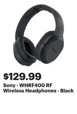 Best Buy Sony - WHRF400 RF Wireless Headphones - Black offer