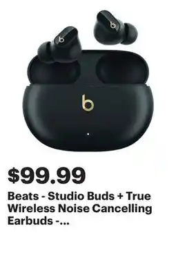 Best Buy Beats - Studio Buds + True Wireless Noise Cancelling Earbuds - Black/Gold offer