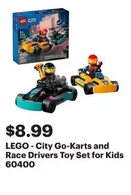 Best Buy LEGO - City Go-Karts and Race Drivers Toy Set for Kids 60400 offer