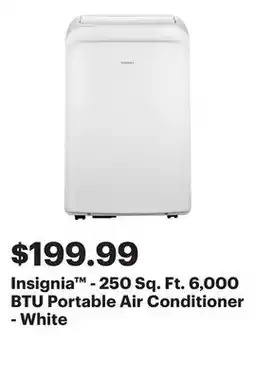 Best Buy Insignia - 250 Sq. Ft. 6,000 BTU Portable Air Conditioner - White offer