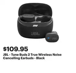 Best Buy JBL - Tune Buds 2 True Wireless Noise Cancelling Earbuds - Black offer