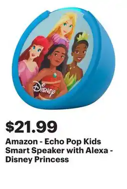 Best Buy Amazon - Echo Pop Kids Smart Speaker with Alexa - Disney Princess offer