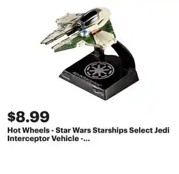 Best Buy Hot Wheels - Star Wars Starships Select Jedi Interceptor Vehicle - Multicolor offer
