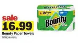 Meijer Bounty paper towels offer