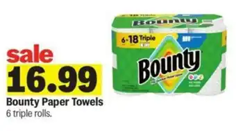 Meijer Bounty paper towels offer