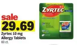 Meijer Zyrtec allergy tablets offer