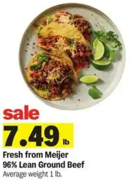 Meijer Fresh from meijer 96% lean ground beef offer