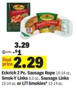 Meijer Eckrich sausage rope, smok-y links, sausage links or li'l smokies offer