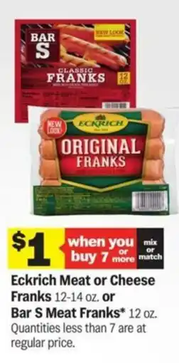 Meijer Eckrich meat or cheese franks or bar s meat franks offer