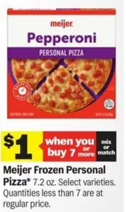 Meijer Meijer Frozen Personal Pizza offer