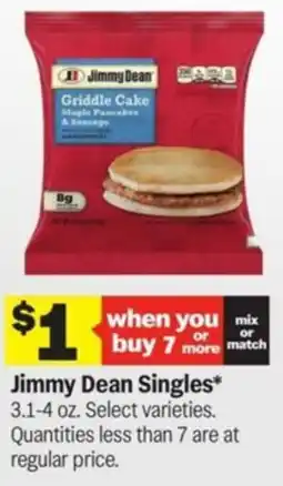 Meijer Jimmy dean singles offer