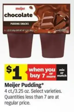 Meijer Meijer pudding offer