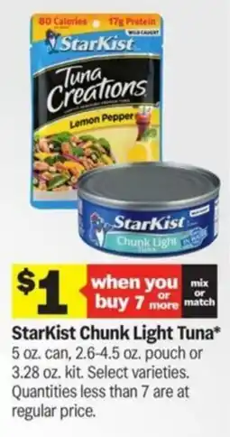 Meijer Starkist chunk light tuna offer