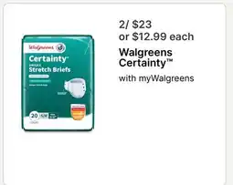 Walgreens Walgreens Certainty offer