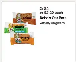 Walgreens Bobo's Oat Bars offer