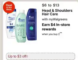 Walgreens Head & Shoulders Hair Care offer