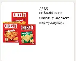 Walgreens Cheez-It Crackers offer