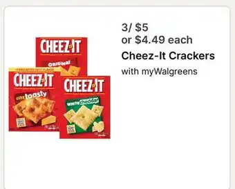 Walgreens Cheez-It Crackers offer