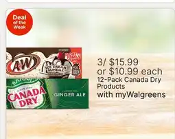 Walgreens 12-Pack Canada Dry Products offer