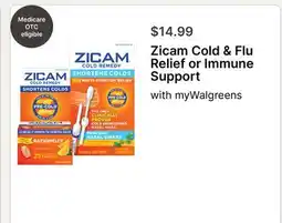 Walgreens Zicam Cold & Flu Relief or Immune Support offer
