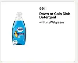 Walgreens Dawn or Gain Dish Detergent offer