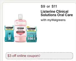 Walgreens Listerine Clinical Solutions Oral Care offer