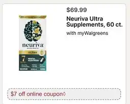 Walgreens Neuriva Ultra Supplements offer