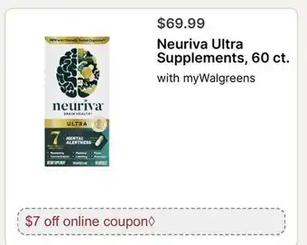 Walgreens Neuriva Ultra Supplements offer