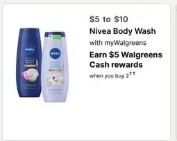 Walgreens Nivea Body Wash offer