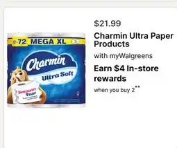 Walgreens Charmin Ultra Paper Products offer