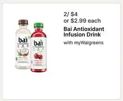 Walgreens Bai Antioxidant Infusion Drink offer