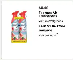 Walgreens Febreze Air Fresheners offer