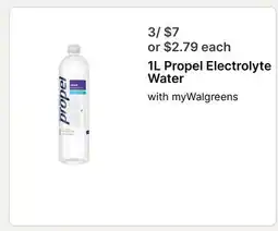 Walgreens 1L Propel Electrolyte Water offer