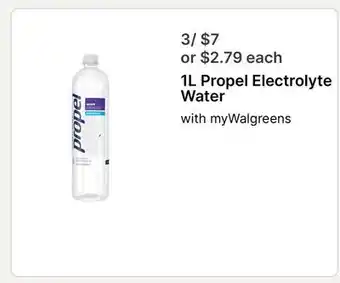 Walgreens 1L Propel Electrolyte Water offer