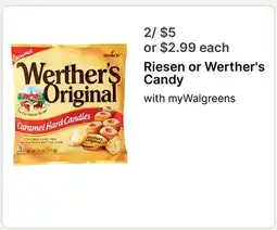 Walgreens Riesen or Werther's Candy offer