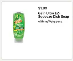 Walgreens Gain Ultra EZ-Squeeze Dish Soap offer