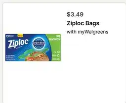 Walgreens Ziploc Bags offer