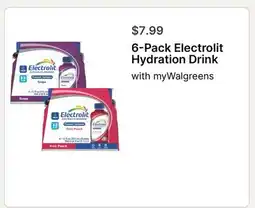 Walgreens 6-Pack Electrolit Hydration Drink offer