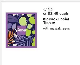 Walgreens Kleenex Facial Tissue offer