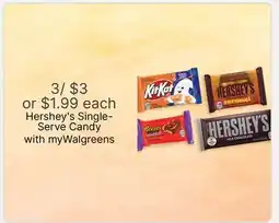 Walgreens Hershey's Single-Serve Candy offer