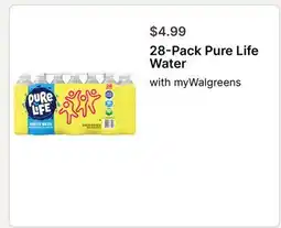 Walgreens 28-Pack Pure Life Water offer