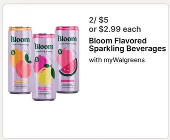 Walgreens Bloom Flavored Sparkling Beverages offer